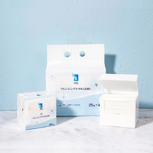 ITO Cleansing Towel – Refill Pack (Approx. 200 × 200 mm / 25 Sheets × 4)