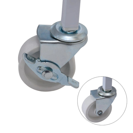 Frame Wagon (Marble-Effect / White) - Adjustable Shelf Height