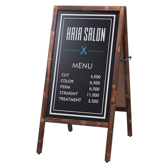 A-Frame Double-Sided Signboard – Wood Style (Large / Magnetic / Marker Type)