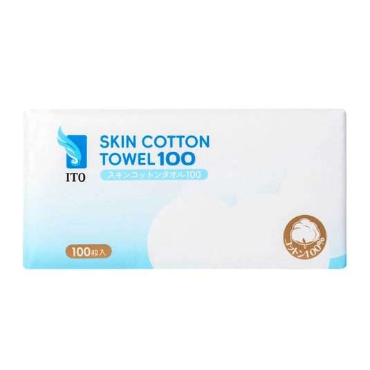 ITO Skin Cotton Towel 100 – Approx. 200 × 200 mm (100 sheets)
