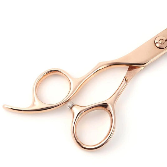 DEEDS GTZL630CT Pink Gold Left-Handed Thinning Shears – 30 Teeth Double-Blade (6.0 inch / Approx. 25% Thinning Ratio)