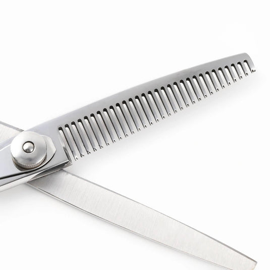 DEEDS XXB630IV Thinning Scissors 30 Teeth, V-Groove Flat Blade (6.0 inch / Approx. 25% Thinning Rate)