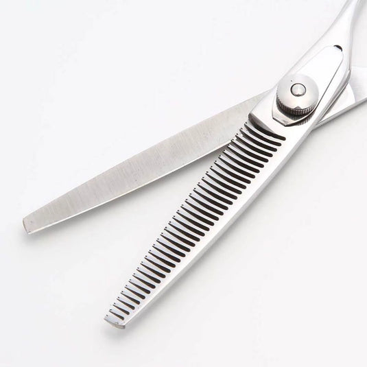 DEEDS XXC635RV Thinning Scissors 35 Teeth, V-Groove R-Blade (6.0 inch / Approx. 25% Thinning Rate)