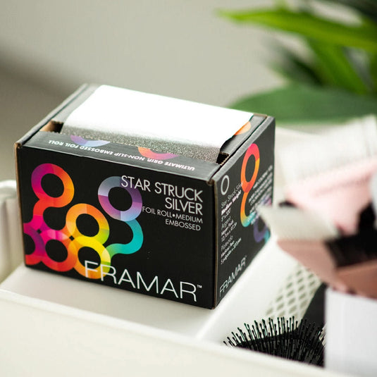 Embossed Roll – Star Stack Silver (12 cm × 100 m)
