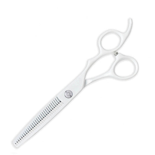 DEEDS GTZ630CT White Thinning Shears – 30 Teeth Double-Blade (6.0 inch / Approx. 25% Thinning Ratio)