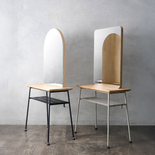 Wood & Iron Dresser Gate (Arched Mirror) (2 Color Choice) (231665)