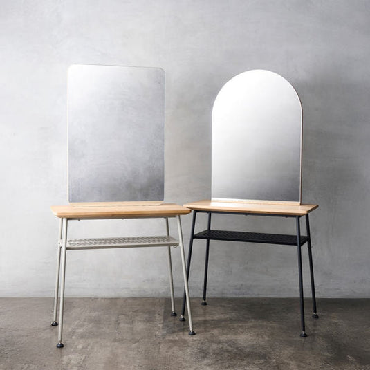 Wood & Iron Dresser Gate (Arched Mirror) (2 Color Choice) (231665)