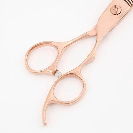 DEEDS GTZ630RA Pink Gold Titanium Thinning Shears – 30 Teeth Flat Blade (6.0 inch / Approx. 20–30% Thinning Ratio)