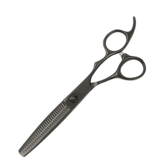 DEEDS GTZ630RA Black Titanium Thinning Shears – 30 Teeth Flat Blade (6.0 inch / Approx. 20–30% Thinning Ratio)