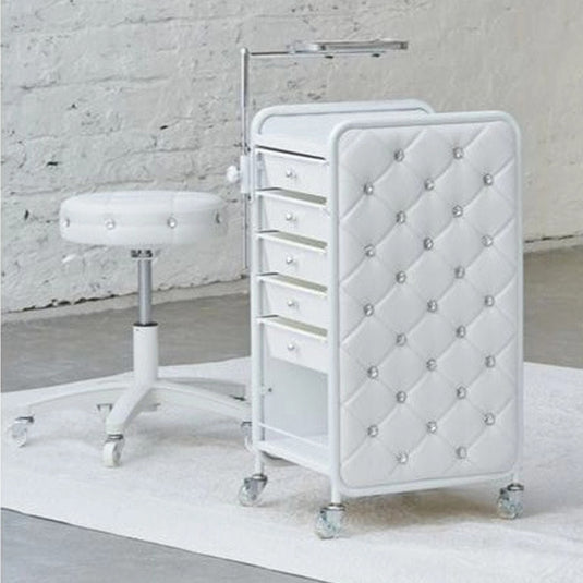 Lucile Quilting wagon 7 Tier Type (Completely Assembled) White