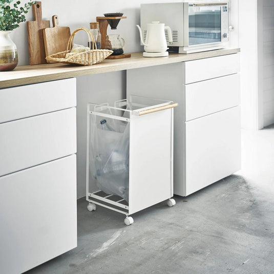 Tosca Concealed Sorting Dust Wagon - 2 Compartments, White (4779)