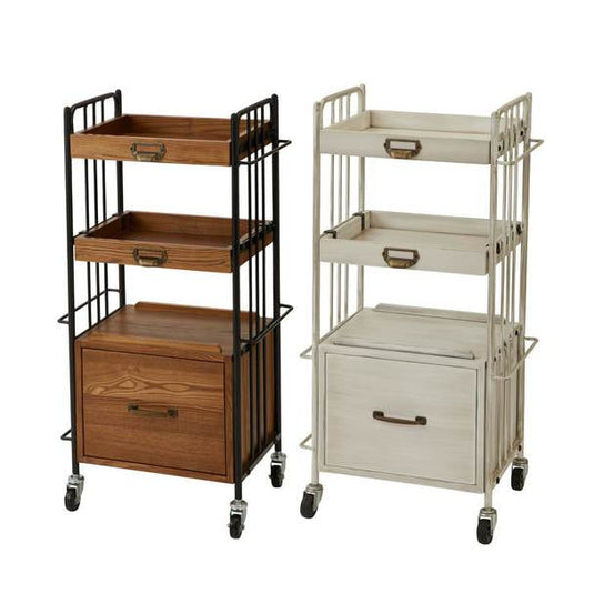 Shabby Chic Line Antique Wooden Wagon DIAN Type Box (2 color choices)