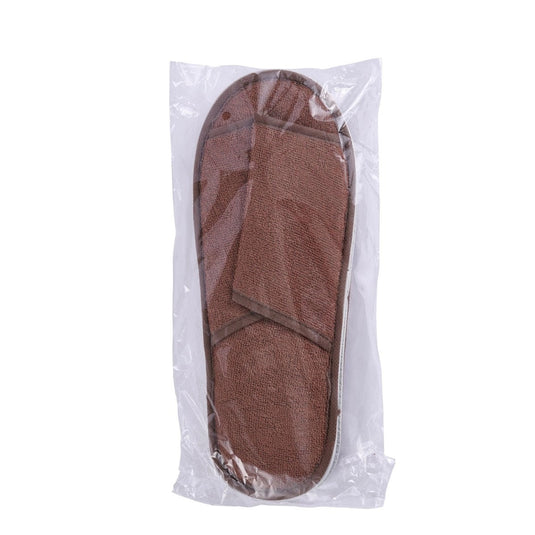 Easy-Wear Fluffy Knit Slippers, 1 Pair (Dark Brown)
