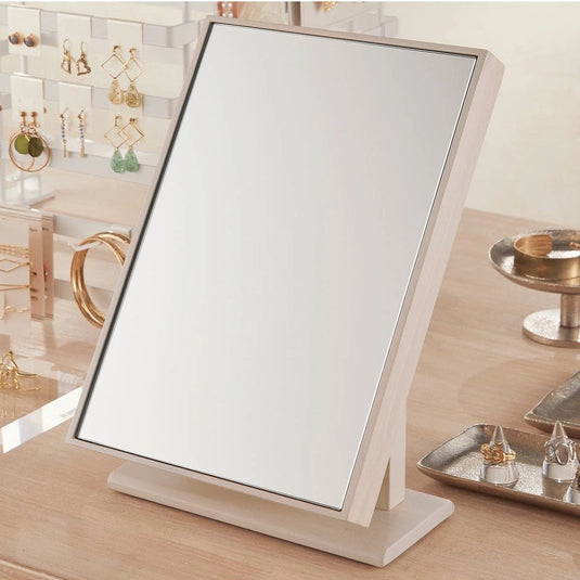 Wooden Tabletop Mirror
