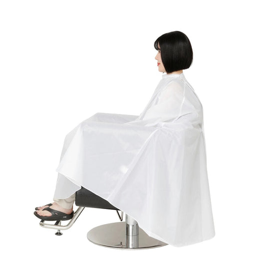 BIG Waterproof & Antistatic Cutting Cape with Sleeves - White