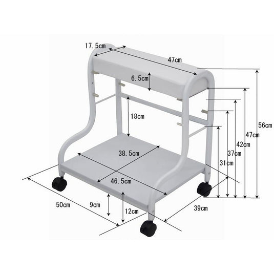Pedicure Stand (Foot Care Wagon) - White