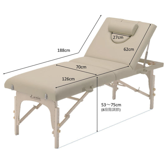 High Class Memory Foam Wooden Folding Reclining Bed 009SDX (2 color options)