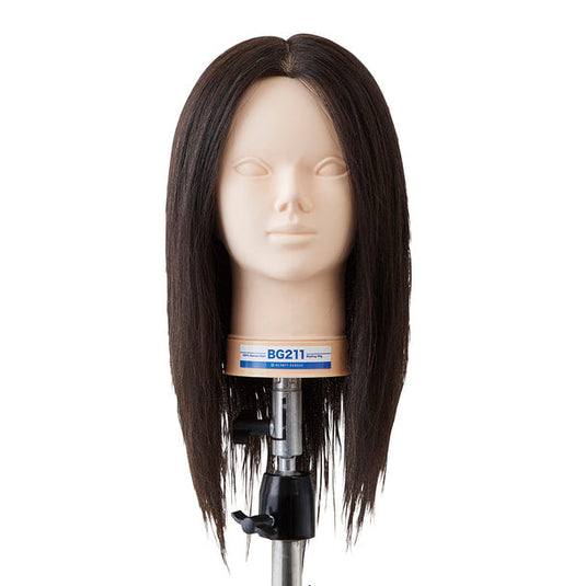 Mannequin Practice Head BG211 (100% Human Hair, No Make Up)