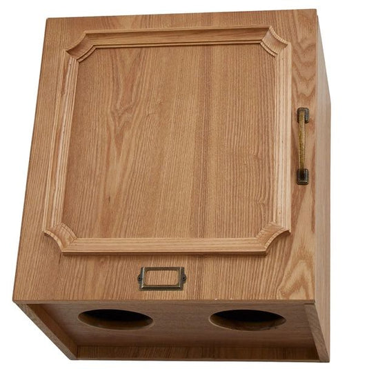 Shabby Chic Wooden Backwash Cabinet RENE-B (Upper + Lower Set) - Light Brown