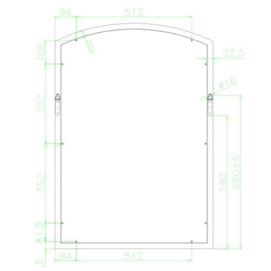 (Styling Antique Mirror Champagne Gold (Regular Size)