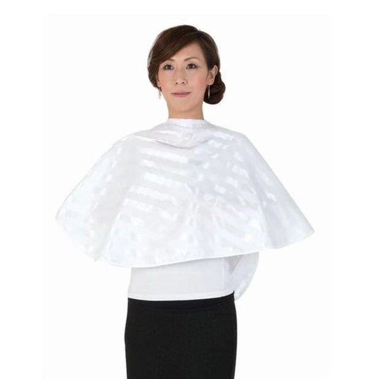 EXCEL No.313 Satin Makeup Cape – White (Made in Japan)