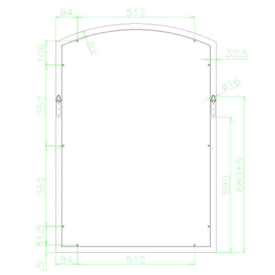 (Styling Antique Mirror Champagne Gold (Regular Size)