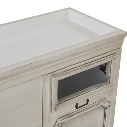 Shabby Chic Wooden Side Shampoo Cabinet RENE-S Upper and Lower Set WH W1100