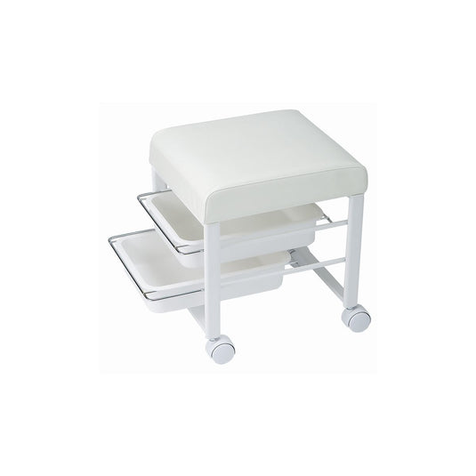 Nail Stool with 2-Tier Pull-Out Trays