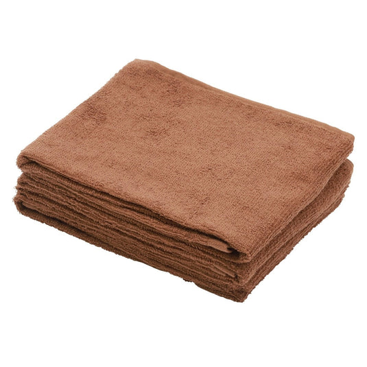 Suren Color Towel (For Hair Color & Bleach) – 240 momme, 12-Pack, Dark Brown