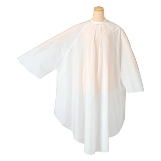 ELCO 9703 Wrinkle-Processed Cutting Cape with Sleeves – White