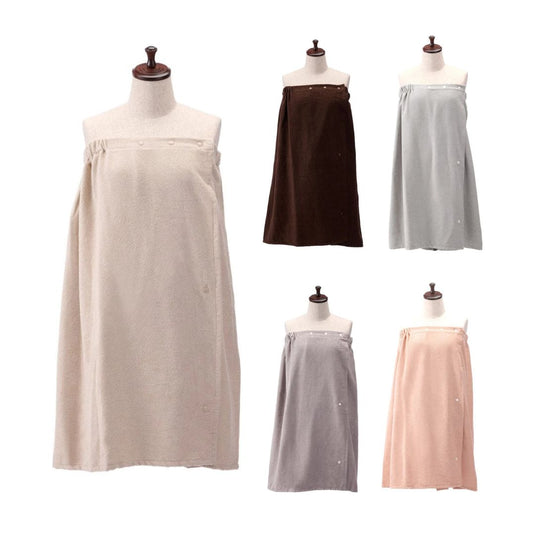 Premium Terry Pile Aesthetic Gown (Front-Opening / Plus Size, 5 Colours Available)