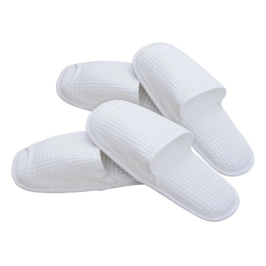 Waffle Slippers (Open-Toe Type), 2-Pair Set