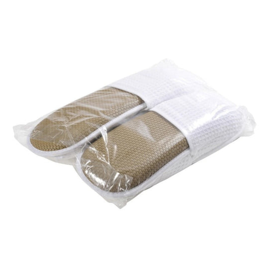 Waffle Slippers (Open-Toe Type), 2-Pair Set