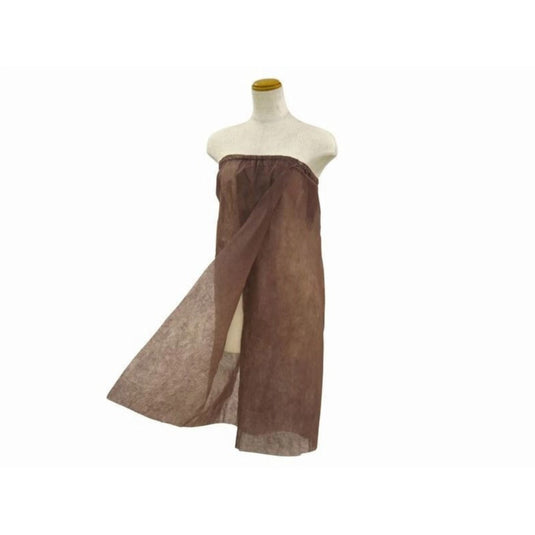 ECO Paper Gown (Front-Opening Type), Pack of 50 (Dark Brown)