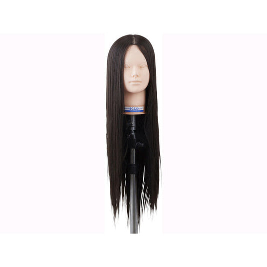 Mannequin Practice Head BG220 Black (100% Heat-Resistant Fiber)
