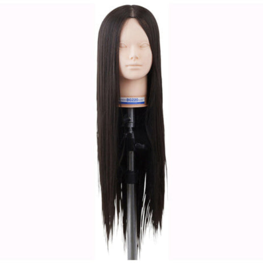 Mannequin Practice Head BG220 Black (100% Heat-Resistant Fiber)