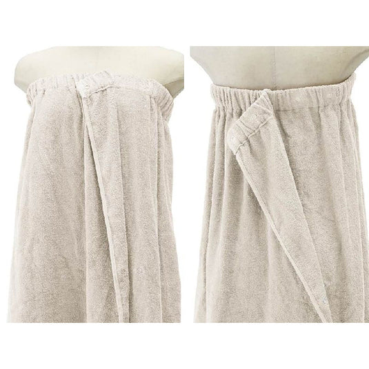 ECO Pile Fabric 2 WAY Beauty Salon Gown (Double Opening) Beige