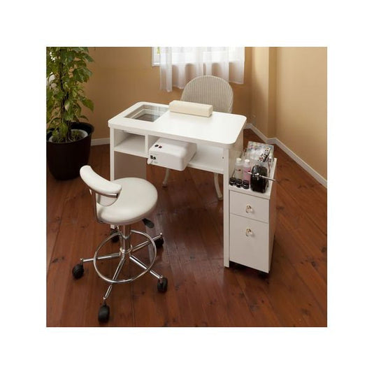 Low-Rebound Stool with Foot Ring & Backrest (Japan-Made) - 3 Colors