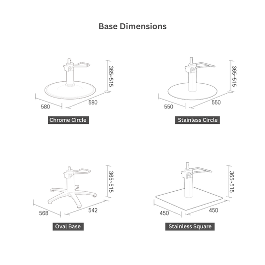 MEGA Styling Chair - Available in 2 Colors & 8 Base Styles