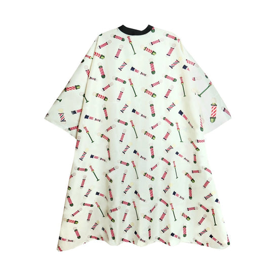 GRIMSTEADS Sleeveless Cutting Cape – Vintage Barber Pole Design