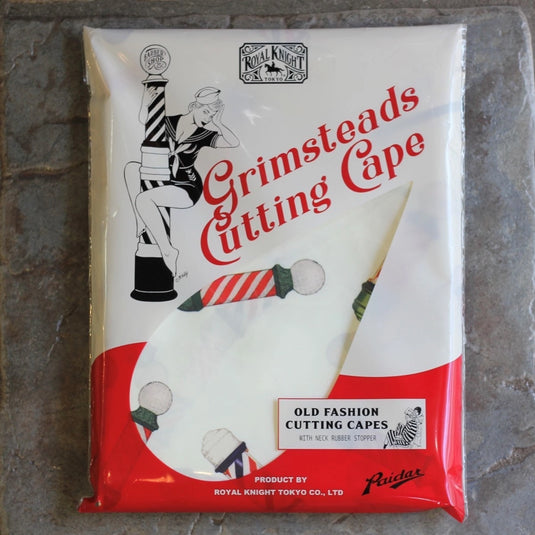 GRIMSTEADS Sleeveless Cutting Cape – Vintage Barber Pole Design