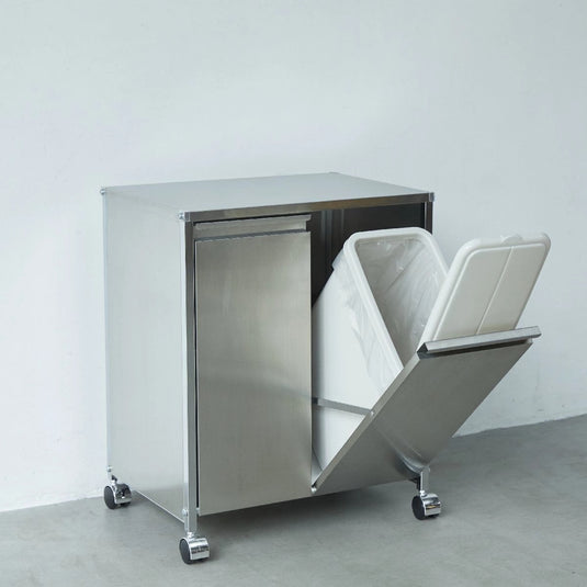 2-Way Stainless Steel Dust Box - 2 Compartments