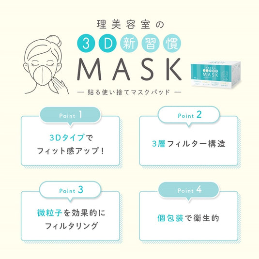 3D Disposable Stick-On Mask for Salons – Pack of 40