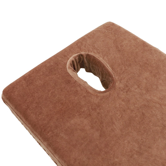 Velvet Fitted Bed Cover with Face Hole (Brown)