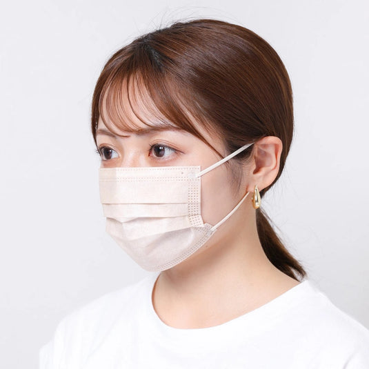 Kirei Mask – Slightly Smaller Size (Pink & Beige) – 40 Pieces