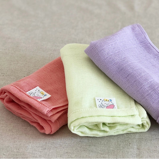 Baby-Only “Bath Gauze Towel” (33×70cm) – Japan Atopic Dermatitis Association Recommended Product – Available in 3 Colors