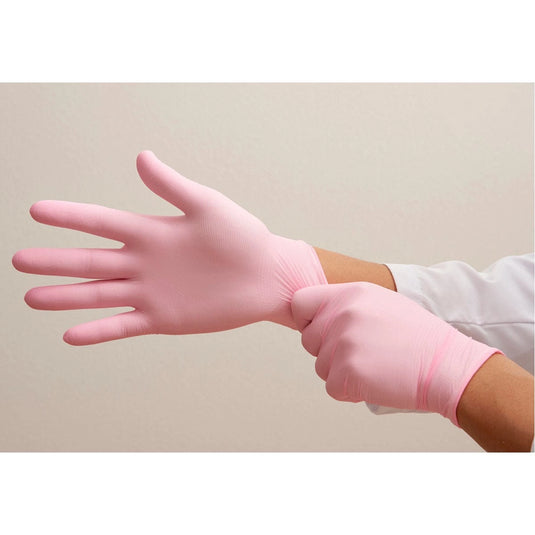No.8850 Nitrilst Pink Gloves – 100 pcs  Available in 4 sizes