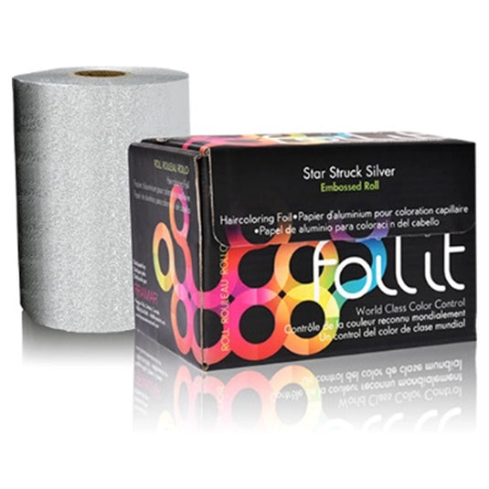 Embossed Roll – Star Stack Silver (12 cm × 100 m)