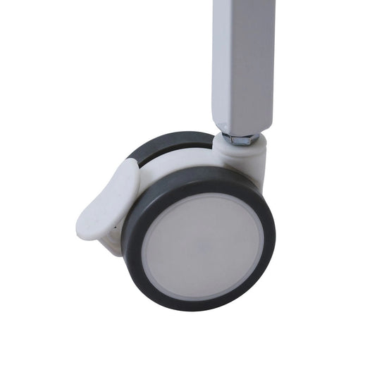 3-Tier Glass Wagon White with Sliding Tray