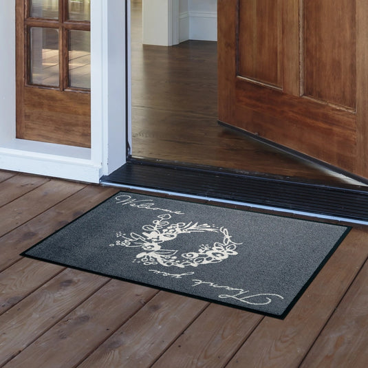 Flower Wreath Entrance Mat 50x75 cm